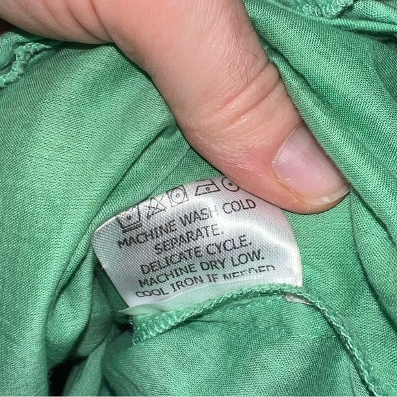 Sadie and Sage Green Swiss Dot Sleeveless Tiered Boho Beachy Dainty Mini Dress - Picture 11 of 14